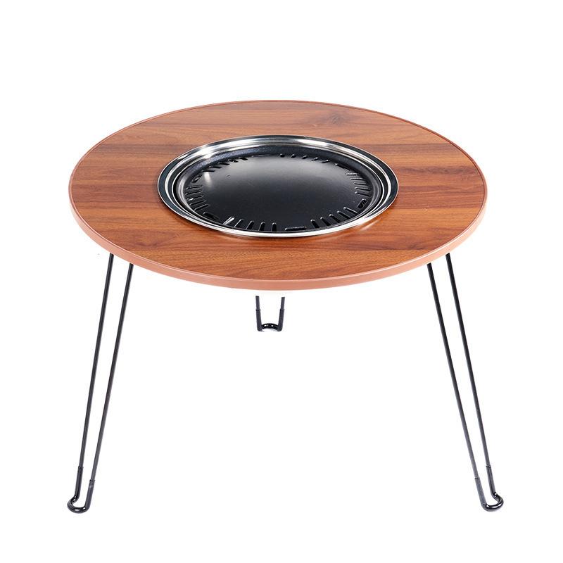 

Уличная складная стойка для барбекю, домашний стол для барбекю, портативный чайный столик, складная походная печь для барбекю