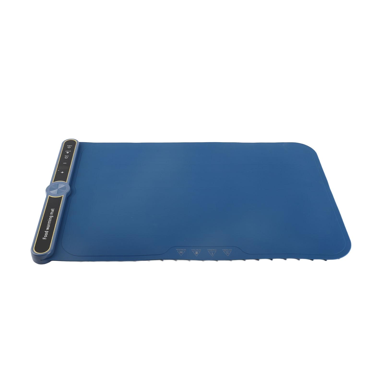 

Килимок для підігріву їжі 360 Вт Високоефективний нагрів Скручуваний електричний підігрівач 9 температурних режимів US Plug large синій