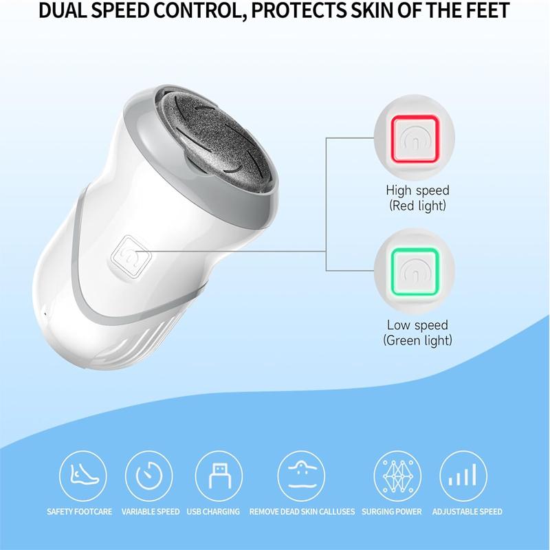 

New Electric Foot Grinding Skin Hard Rupture Skin Trimmer Dead Skin Foot Pedicure Rechargeable Foot Care Tool Remover Callus слонова кістка