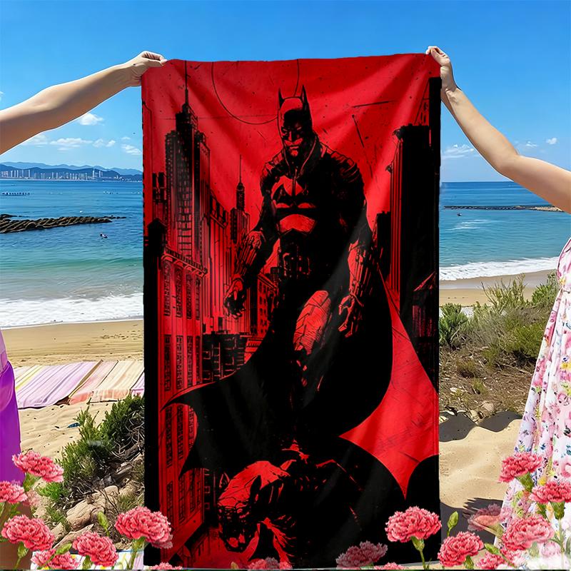 Superheroes Print Beach Towel, Versatile Lightweight Absorbent Beach Towel for Pool Surf Yoga Bathroom, Perfect Birthday Holiday Gift