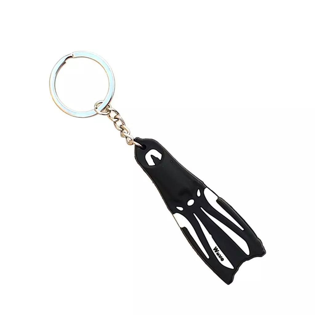 1Pc Dive Fin Key Holder Diver Keyring Unique Diving Fin Keychain Silicone Flipper Pendant Keyring for Water Sport Fans