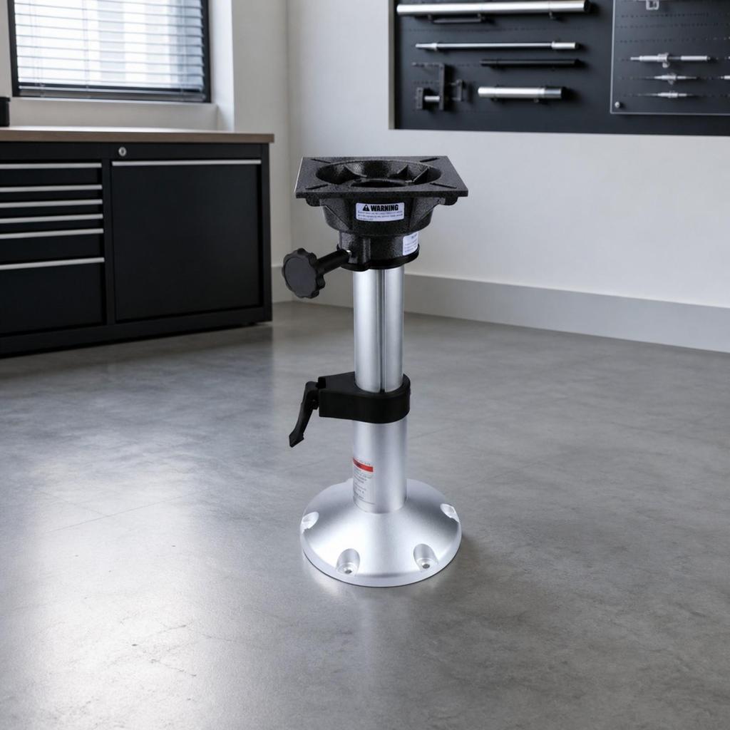 Boat Seat Pedestal with Swivel Base Secure Locking Hardware Resistant