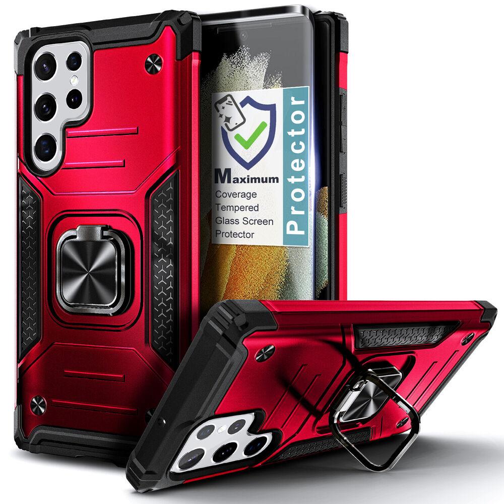 

Чехол для Samsung Galaxy S22/S22+/S22 Ultra, чехол-подставка с кольцом, магнитный защитный чехол для телефона, чехол-подставка для Samsung S23 Ultra Plus For Samsung Galaxy S23