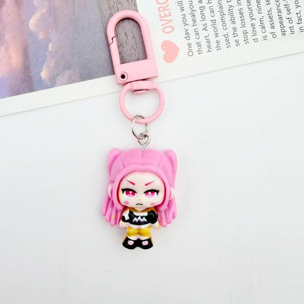 Adorable Anime Demon Hunter Girls Keychain Pendant for Bags and Best Friends