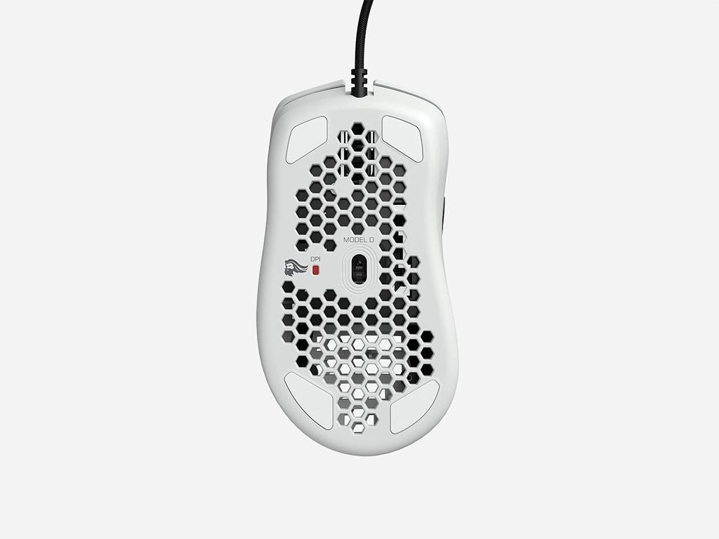 Glorious Model D Gaming Mouse, Matte White, Lightweight, Honeycomb Design, Right-Handed, GD-WHITE
