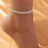 1 szt. Damski modny trend prosty design łańcuszek na stopę cyrkoniowe dodatki odpowiedni na randkę, imprezę, festiwal prezenty