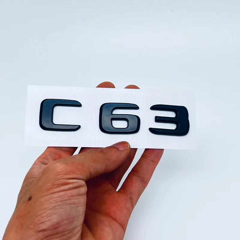 3D ABS Black C63 C43 C180 C220d C300 Logo Letters 4MATIC Badge Car Rear Star Sticker AMG Emblem For Mercedes Benz W205 C205 W206