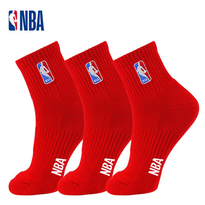 NBA Auspicious Red Mid-Calf Sports Socks L