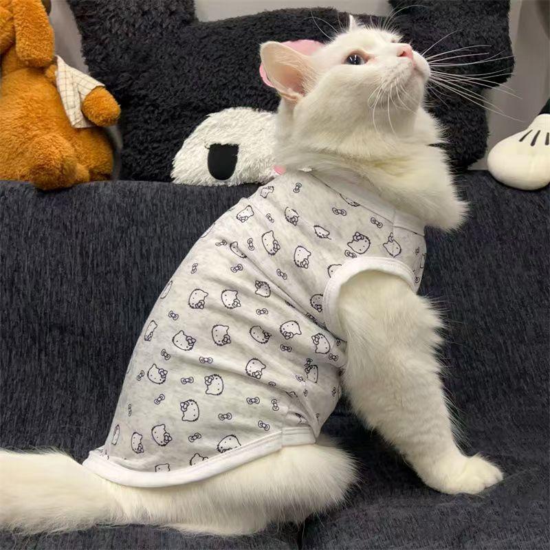 

kt pet cat одежда милый жилет-халтер типа противоскользящий кошачий дышащий эластичный жилет XXL