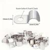 20PCS 304 Stainless Steel U-Shaped Cable Clips, Heavy Duty Single Hole Riding Clips for Wire, Cable and Pipe Fixing