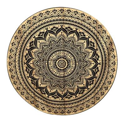 Μαύρο χρυσό μάνταλα στρογγυλή ταπετσαρία hippie boho πετσέτα θαλάσσης roundie ινδική βαμβακερή κρεβατοκάμαρα ταπετσαρίες κρεμαστά στον τοίχο τραπεζομάντιλο στρογγυλό ριχτάρι ταπετσαρίας