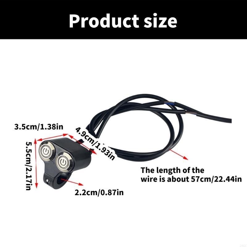 28GC Brake Light Switch Replacement 7/8in Handlebar Double Control Button Switch