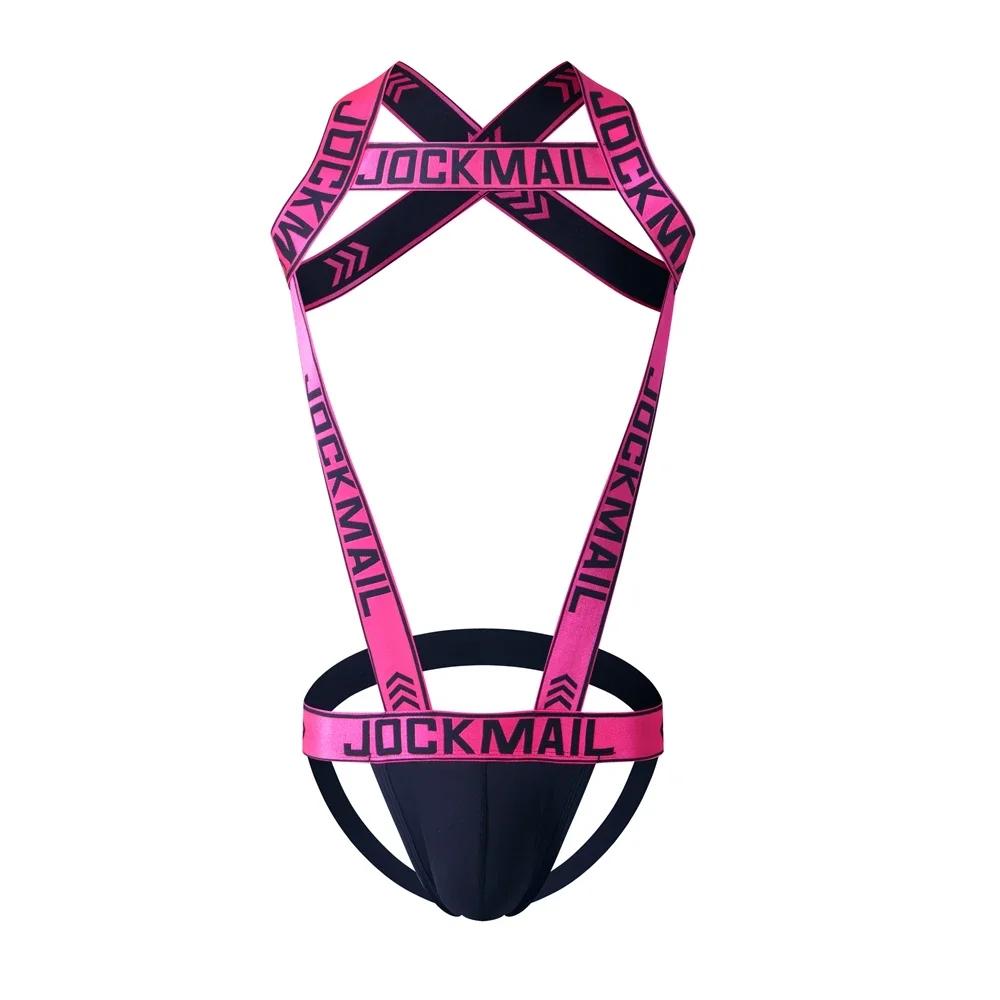 Men's Sexy Nylon Jockstrap Underwear Bodysuit  Suspender Jumpsuits Man Harness Gay Underwear Mens Lingerie Sissy Panties