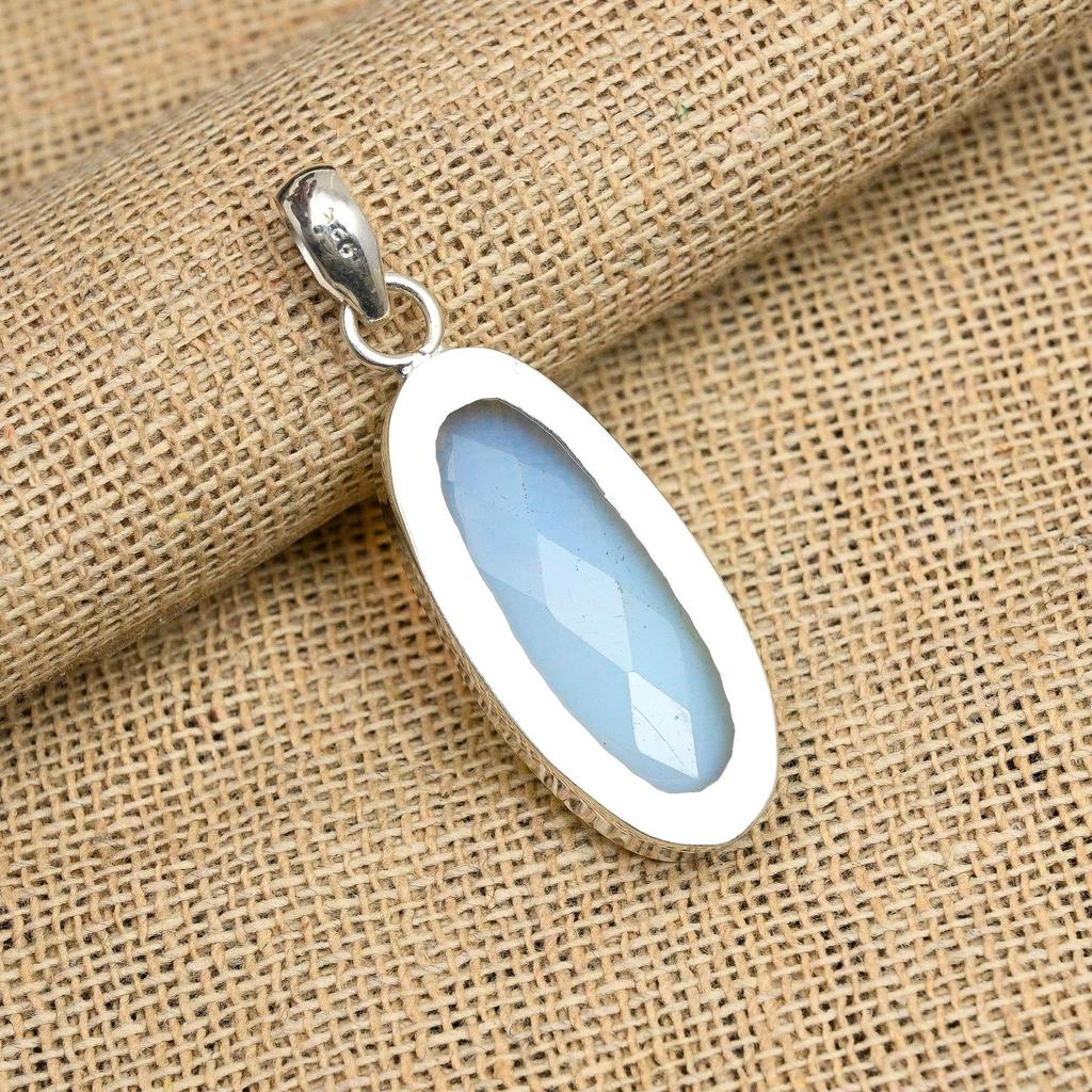 Milky Opal Gemstone Jewelry Handmade 925 Sterling Silver Pendant For Wedding Gift