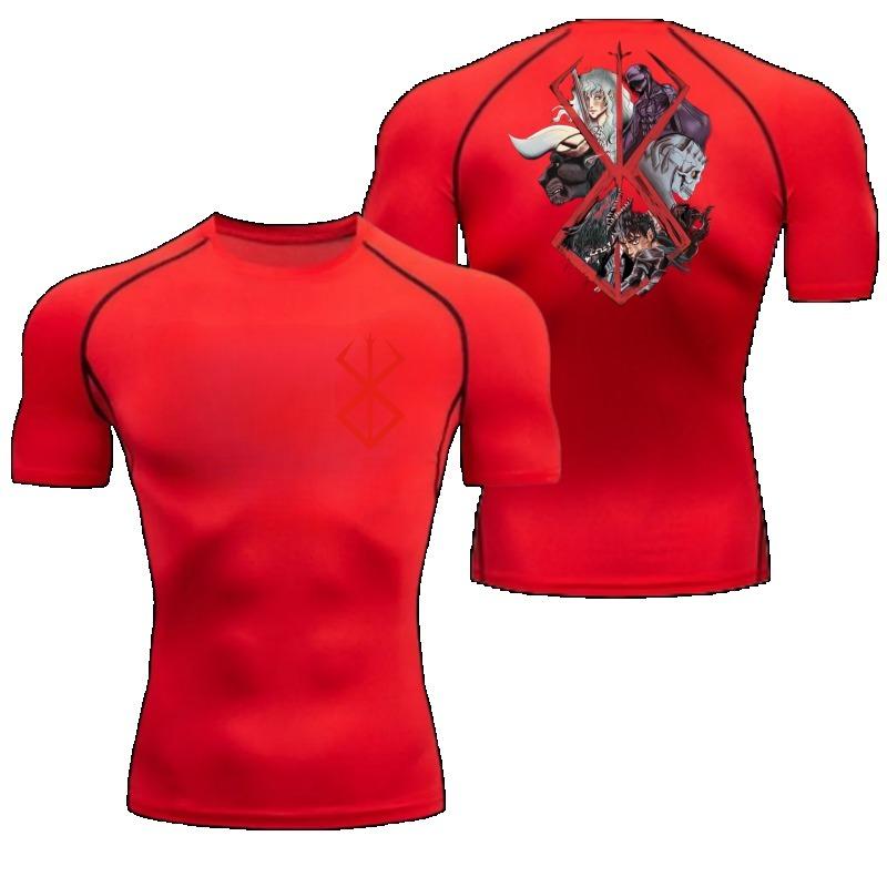 Guts Griffith Graphic Compression Shirts Men Gym Workout Running Tshirt Summer Athletic Quick Tees Tops Short Sleeve Rash Guard