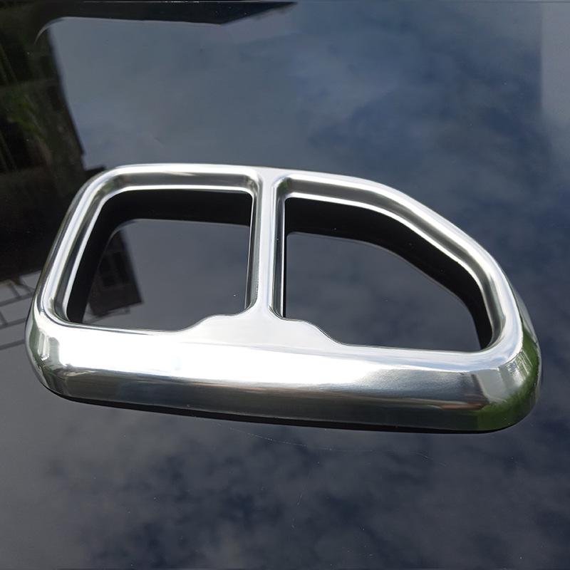 Stainless Steel Exhaust Pipe Cover for 18-21 BMW X3 - Bright Silver Tailpipe Frame Accessory