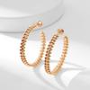 Rivet Earrings Thick-plated 18K Rose Gold Women's Light Luxury European and American Versatile