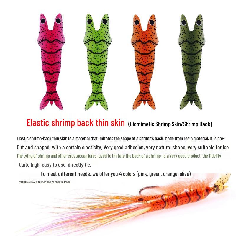 Bionic Shrimp Back Skin: Elastic Ice Silk Tying Material for Lures
