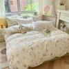 Princess style bed four-piece set pure cotton pure cotton small fresh bed sheet single quilt cover dormitory three-piece set duvet cover