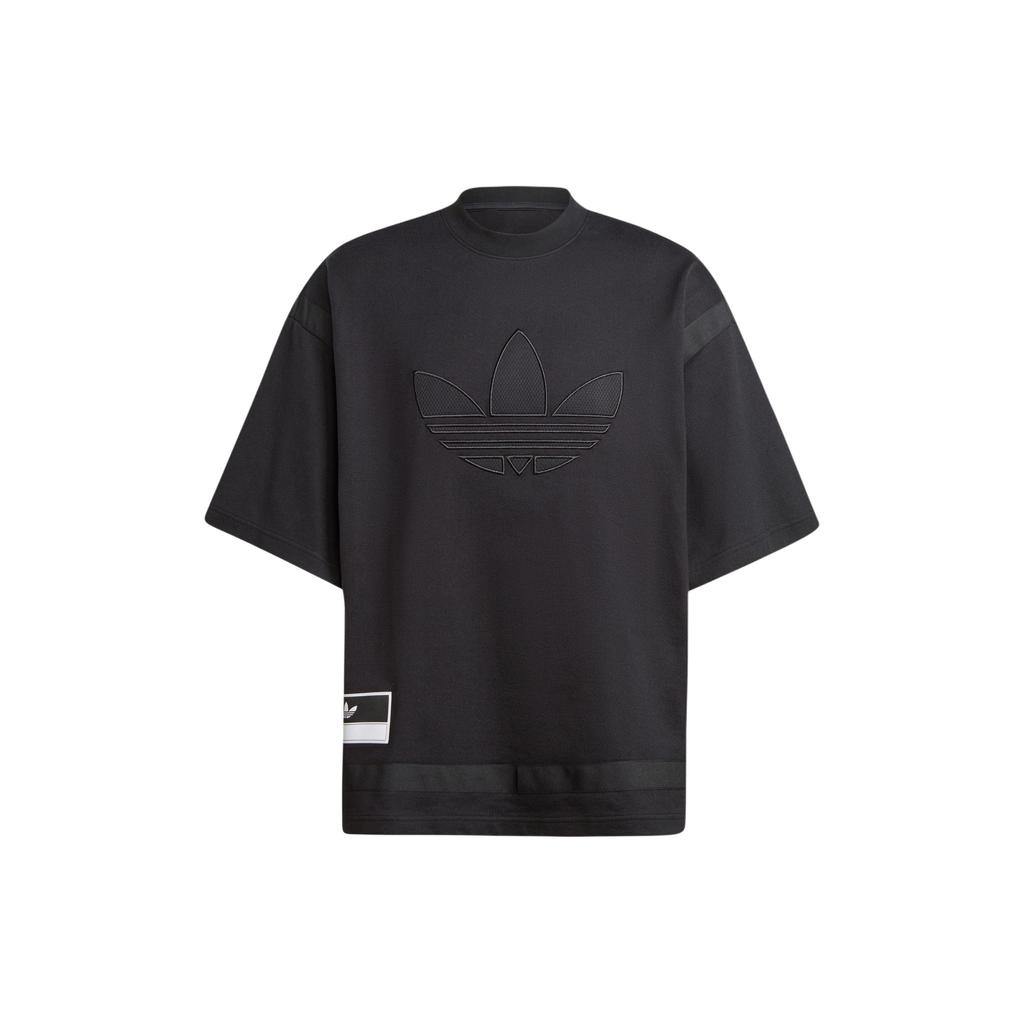Adidas Originals Street Premium Adibreak American Retro Loose Fit Sport Printed Logo Short Sleeve T-Shirt Men Tops Black IP3283
