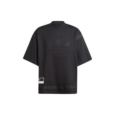 Originals Street Premium Adibreak Americano Retro Vestibilità Ampia Sportivo Logo Stampato Maglietta Maniche Corte Uomo Top Nero IP3283