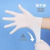 Disposable White Nitrile Gloves - Food Grade, Wear-Resistant, Ideal for Housework, Dishwashing, Hygiene, and Beauty Protection.