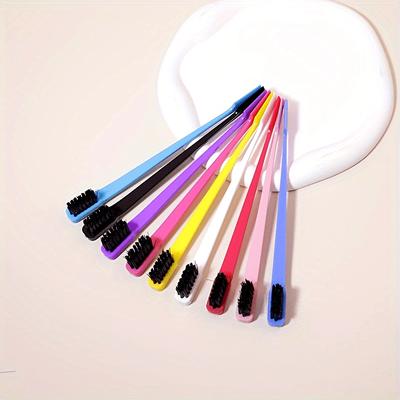 Dual-Sided Edge Control Hair Brush Comb for Normal Hair, Nylon Bristles, ABS Handle 1pc