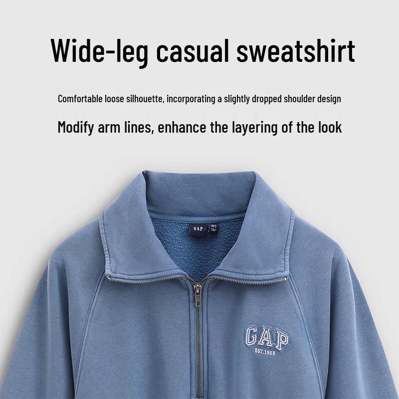 Gap Women's Logo Fleece Washed Loose Sweatshirt
