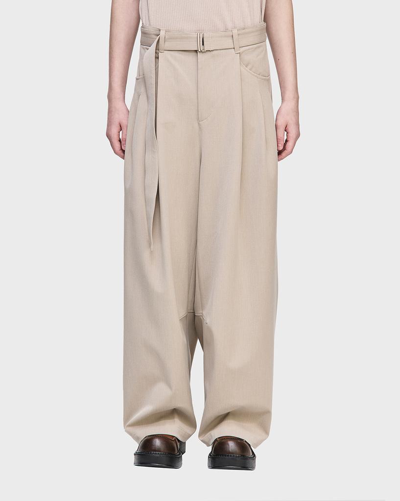 Songjio Homme Volume Curve Wide Pants Beige Sh5Pt506Be