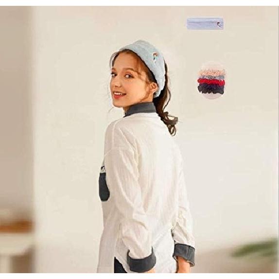 Headbands Knot Turban Headband Hair Band Elastic Plain Fashion Hair Accessories, Satin Hair Ties for Breakage Prevention (1 Hair Wraps and 6