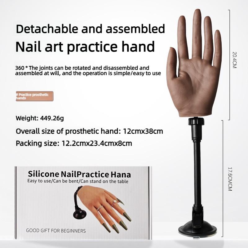FlexibleNail Art Practice With Stand Flexible RealisticNail Art Training Tool Can Insert False NailsJewelry Display Custom Brand