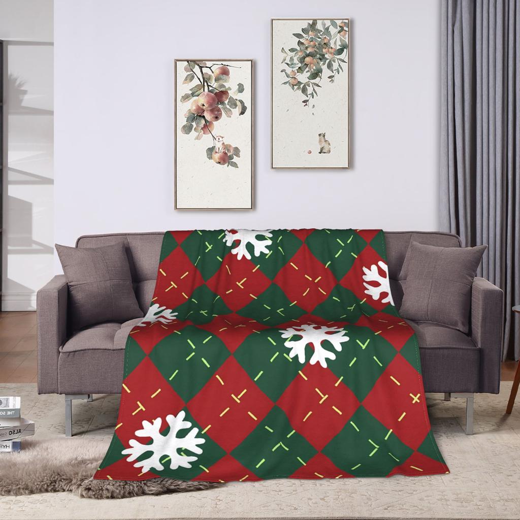 New Year Plaid & Pattern Flannel Blanket Winter  Warm Throw Blanket for Children Home Decor Novelty Bedspread Sofa Bed Cover