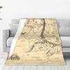 Middle Earth Map Blanket Warm Fleece Sofa Throw Blanket for Couch Bedding Office Throws Bedspread Quilt