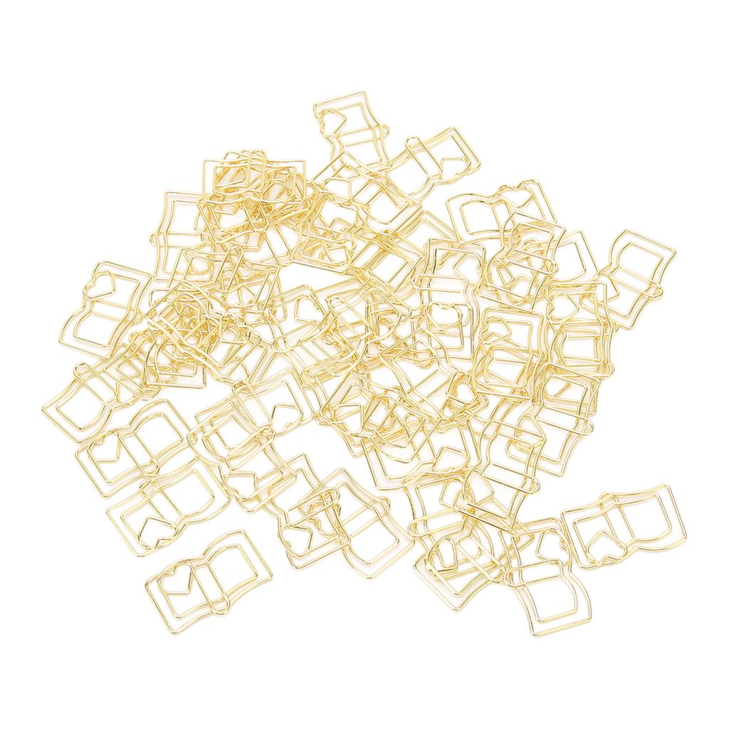 50PCS agrafe de hârtie portabile, formă unică, rezistente la alunecare, forță de prindere puternică, reutilizabile pentru școală în aer liber