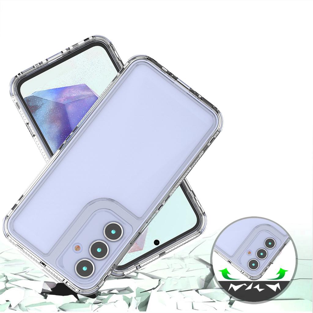 For Samsung Galaxy A55 5G Case Acrylic+TPU Phone Cover HD Transparent