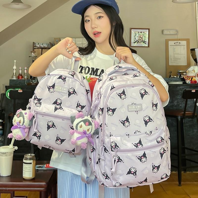 Anime Style Waterproof Nylon Backpack With Expansion For School College Students Special Characters Included