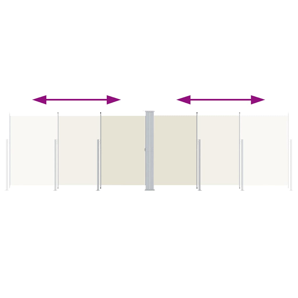 Vidaxl Foldable Side Awning, Cream, 200 X 600 Cm