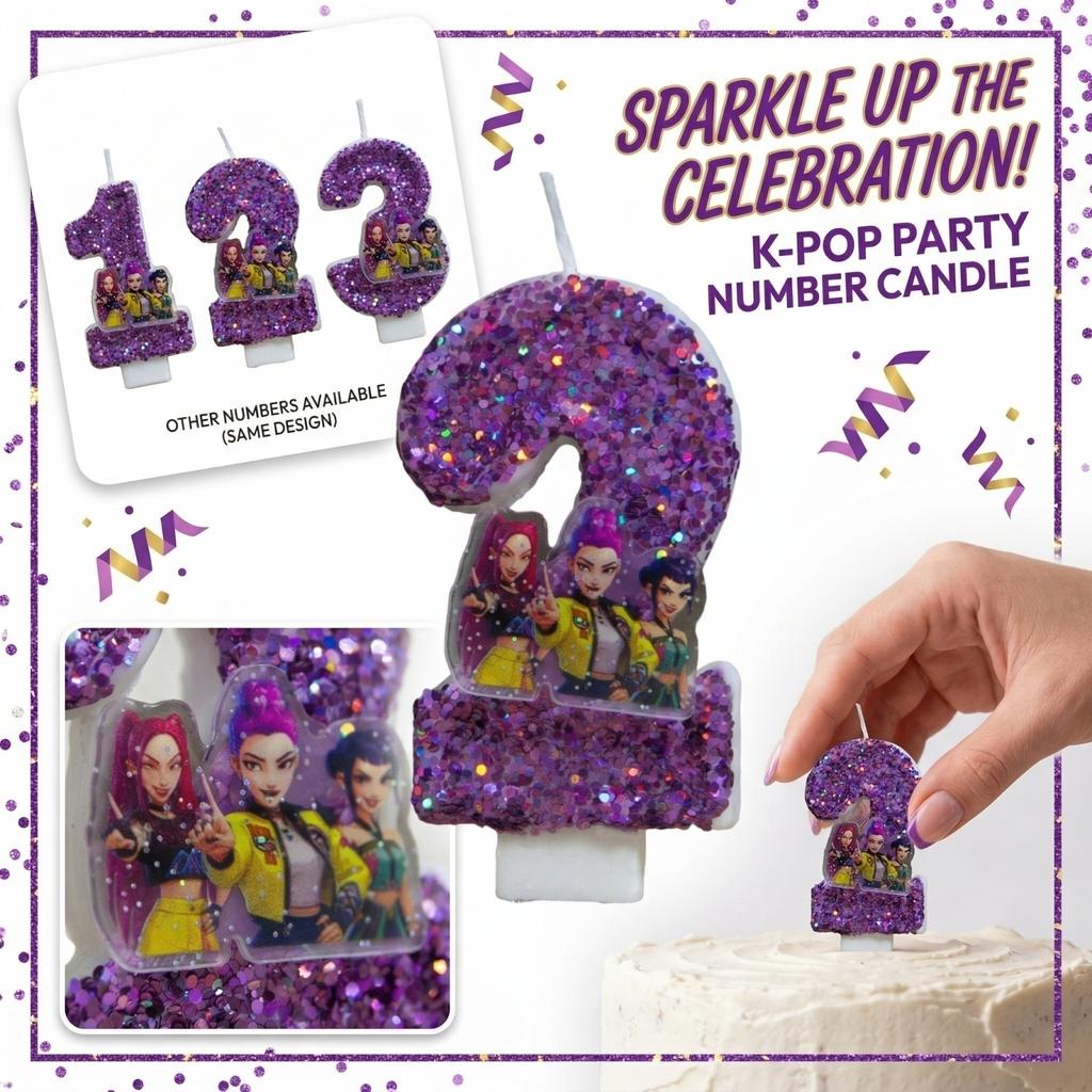 Fashion Cartoon Creative Birthday Candles Party Digital Candles