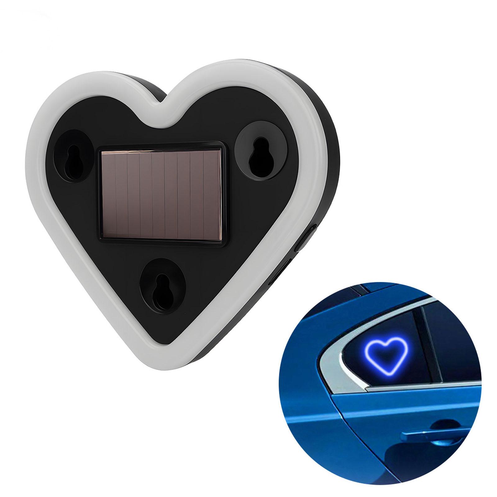

Solar-powered Heart-shaped LED Ambient Light For Car Interior Decoration, Heart-shaped Neon Decorative Light. One Size