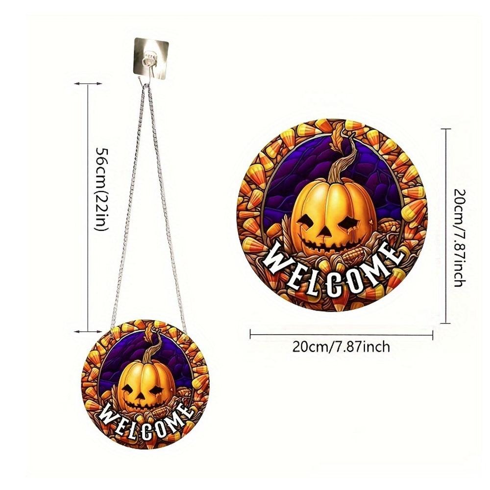Wooden Hang Tag Trick Or Treat Halloween Sign Craft Decoration Door Hanger Wall Decor Outdoor Party Supplies Halloween Indoor