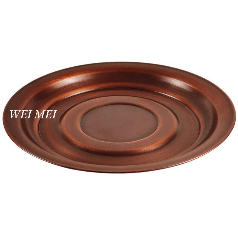 Unique Pattern Pure Copper Handcrafted Fruit Plate,32 cm Multi-Functional Shape Tray Home Cheese Food Plate,Table Tableware