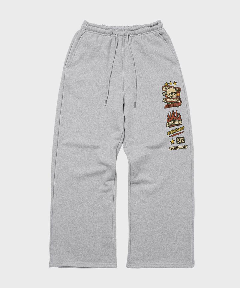 ARTISTWEAR [Atw] Sticker Bomb Wide Elastic Pants