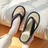 VANSSARDI Igusa Thong Room Room Tatami Mat Solid Size L Slippers, Sandals, Shoes, Size, Color, Unisex, Black,