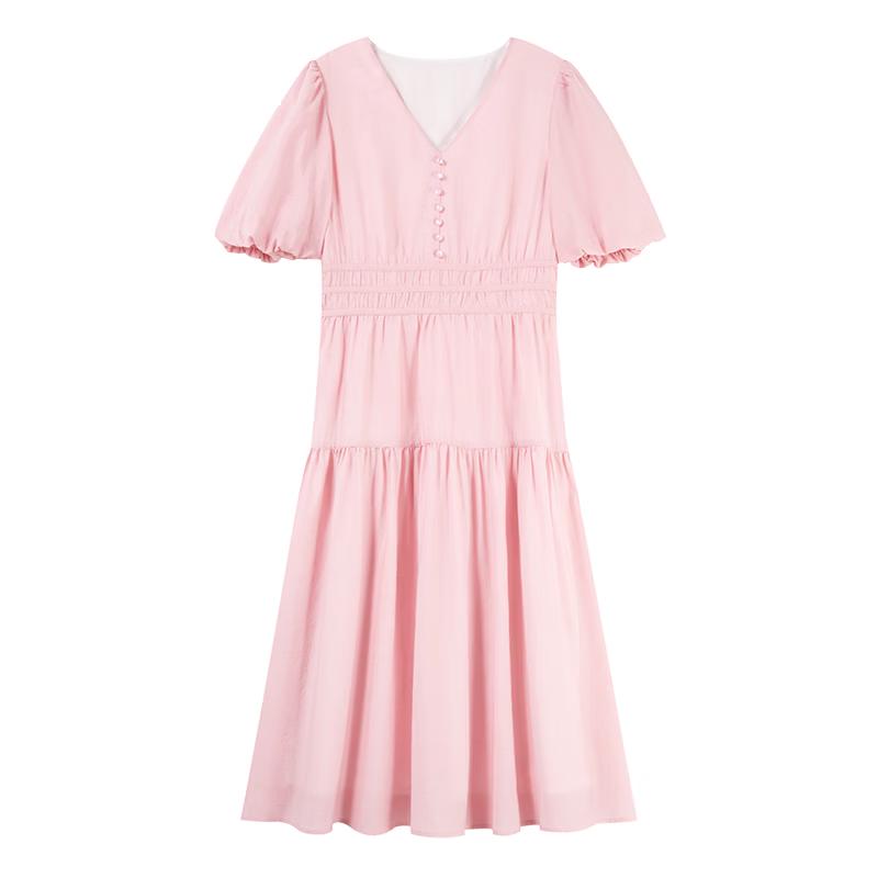 Women s V-Neck Mid-Length Slimming Dress XL