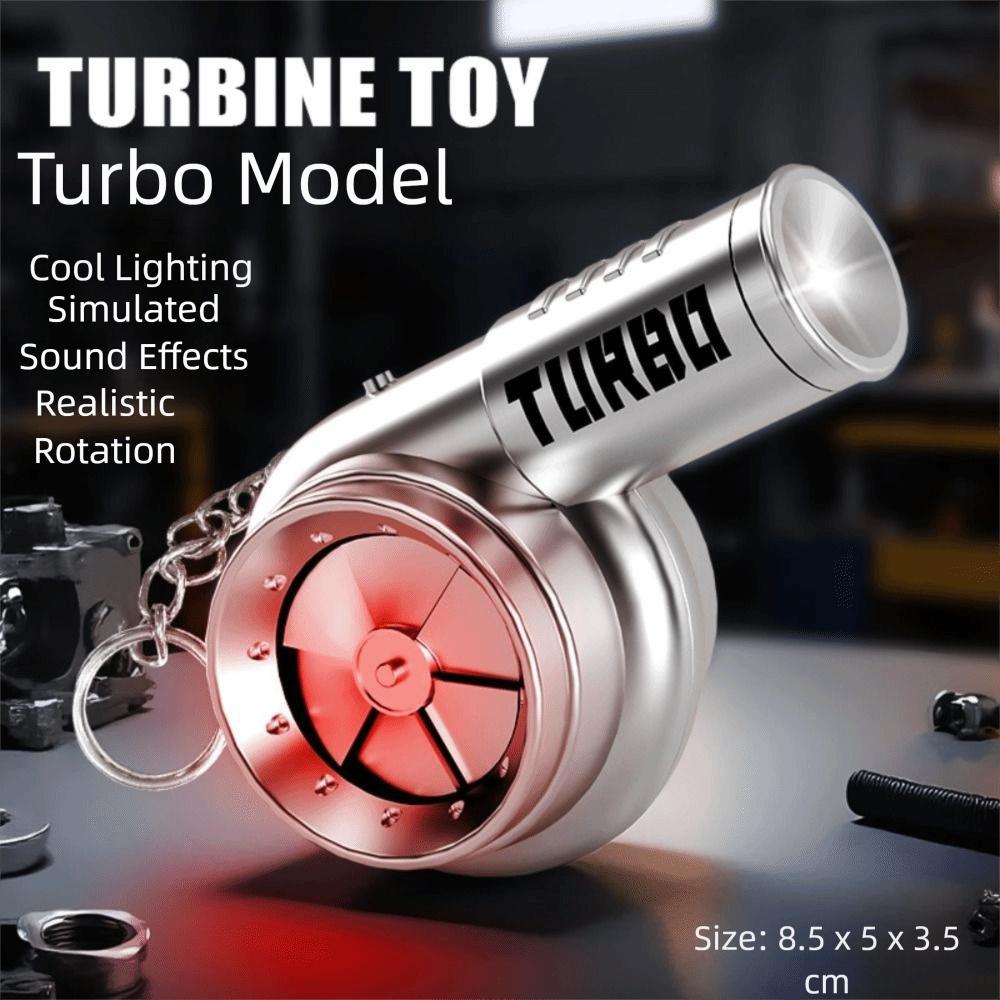 Light Torch Turbo Key Chain With Sound Simulation Turbo Toys Turbocharging Pendant  Christma Gifts