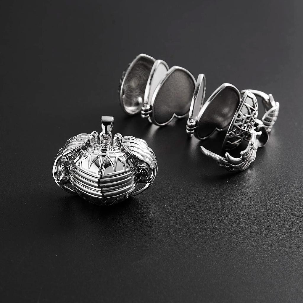 Herzförmige magische 8-Foto-Anhänger Engelsflügel Box Halskette Memory Floating Medaillon Familie Paar Lovey Geschenk Dropshipping