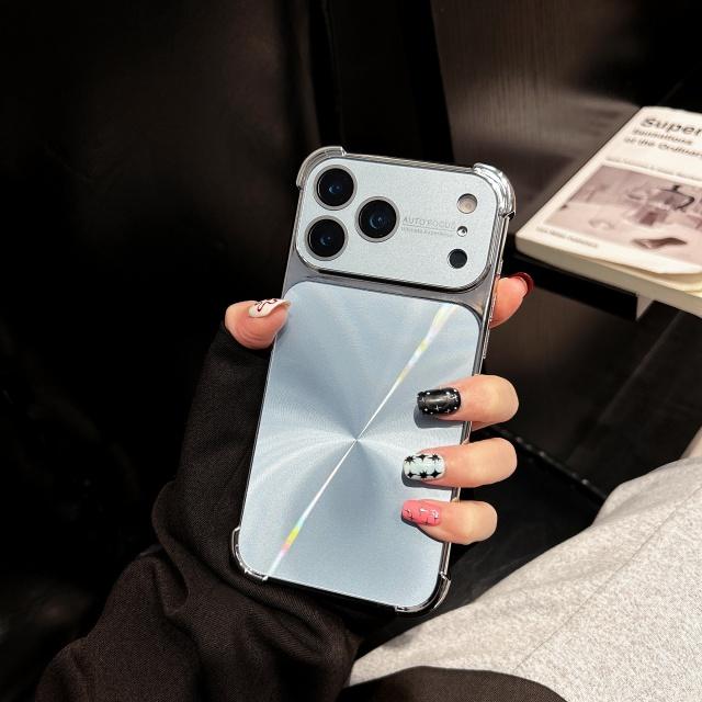 For For Iphone 17 Pro Max  Plating Shockproof Frame Aurora Phone Cover For For Iphone Air 16 15 14 Plus 13 Lens Protective Case