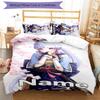 3pcs Custom Name Cartoon Genshin Impact Ayaka Kamisato Bedding Set Duvet Cover Closure Includes 1 Duvet Cover & 2 Pillowcases for All Seasons Bedroom 