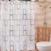 1PCS Bathroom Shower Curtains Waterproof Modern Geometric Plaid Pattern Household Decoration Translucent Good Quality