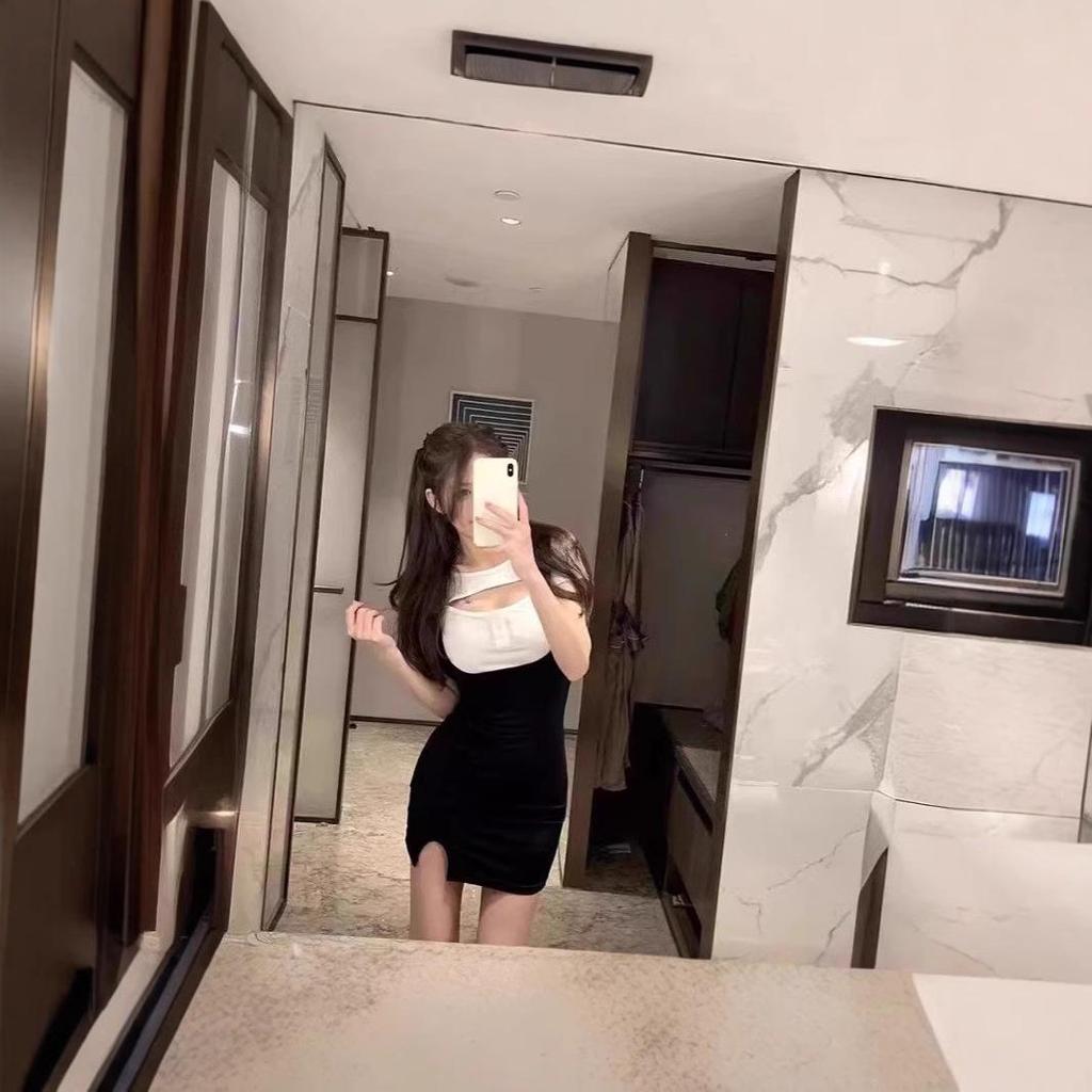 2025 Summer Bodycon Mini Skirt Set: Spicy Girl Sleeveless Camisole Dress & Short Sleeve T-shirt Fashion Two-Piece for Women